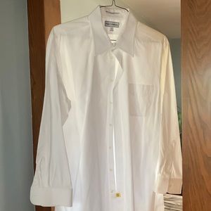 Paul Fredrick 17.5/34 white dress shirt